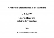 20 décembre 1605-28 décembre 1607