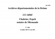 13 juillet 1687-27 mai 1692