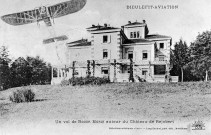 Dieulefit.- Le 7 mai 1911 Roger Morin relie Montélimar à Dieulefit et retour en monoplan Blériot. Il fut le premier à décollé du terrain d'aviation de Montélimar, il a atterri dans le parc de son château de Réjaubert.