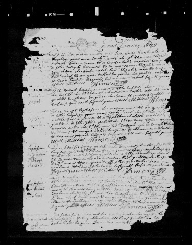 Religion catholique. - Baptêmes, mariages, sépultures (1680-1792).