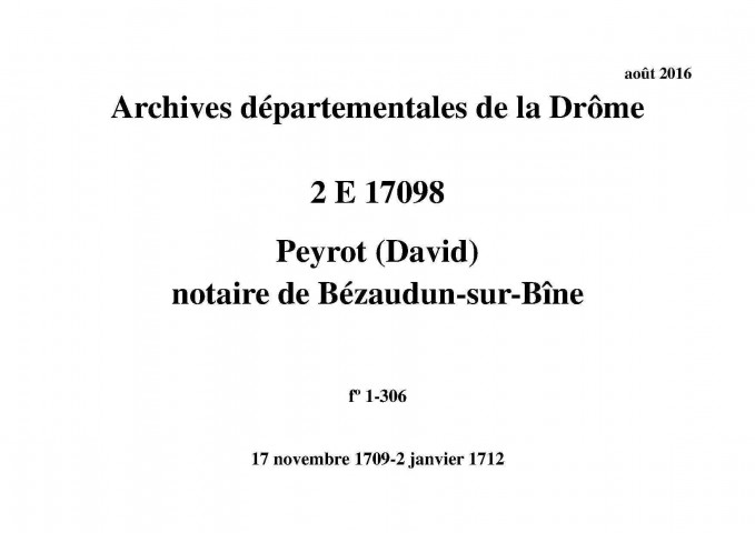 17 novembre 1709-2 janvier 1712