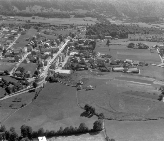 Vue aérienne du village.