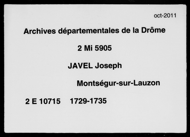 20 juillet 1729-29 août 1735