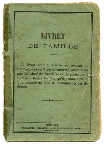 Livret de famille.