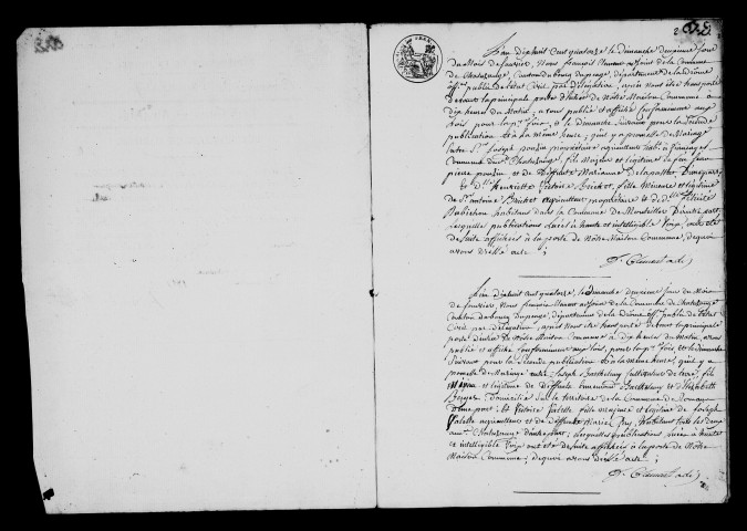 Publications de mariages (1814-1828).