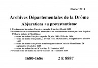 Abjurations au protestantisme (1680-1686).