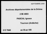 8 floréal an III-7 vendémiaire an VIII