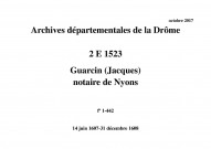 14 juin 1607-31 décembre 1608