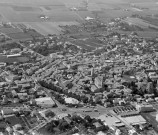 Vue aérienne de la ville.