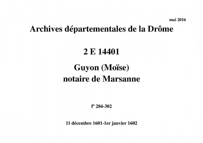 11 décembre 1601-1er janvier 1602