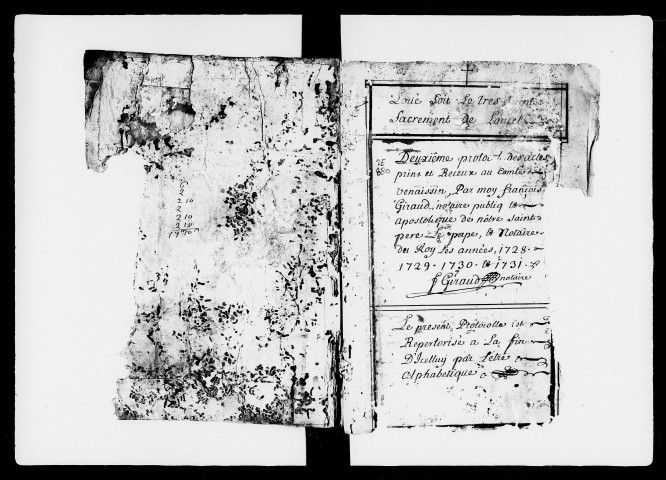 3 janvier 1728-10 décembre 1731