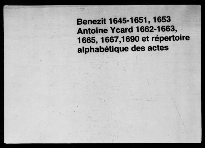 16 janvier 1641-décembre 1645