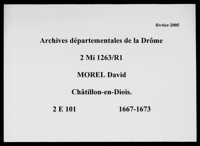 30 mai 1667-30 septembre 1673