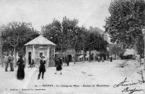 L'actuelle place de la Libération et la route de Montélimar.