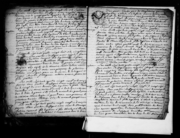 Religion protestante. - Baptêmes, mariages, sépultures (1785-1792).