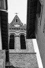 Eymeux. - Le clocher de l'église Saint-Saturnin.