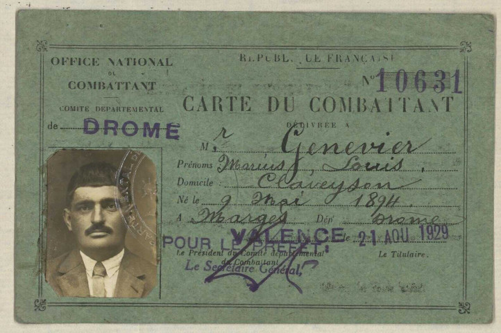 Genevier, Marius Louis Martial