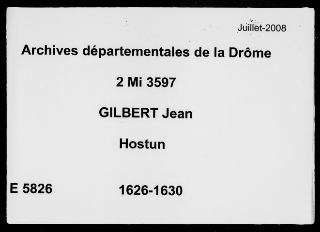 18 janvier 1626-16 décembre 1630
