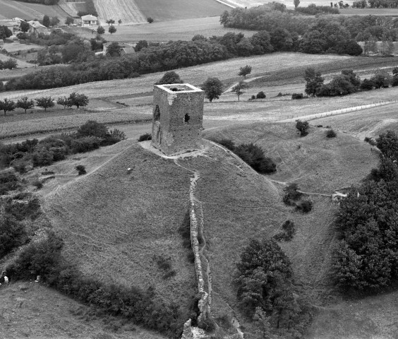 Albon.- Vue aérienne de la tour.