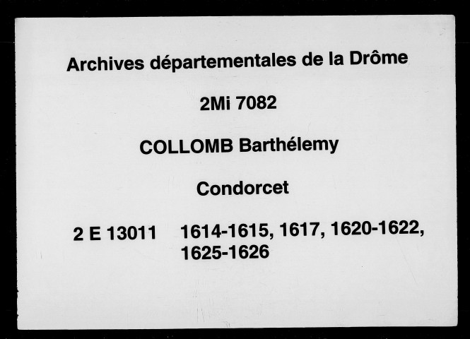 8 janvier 1614-25 octobre 1626