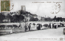 Vue du village et du pont sur la Drôme.