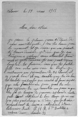 Correspondance reçue par Louis Robert.