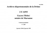 Contrats perpétuels (2 janvier 1594-22 janvier 1595).