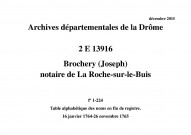 16 janvier 1764-26 novembre 1765