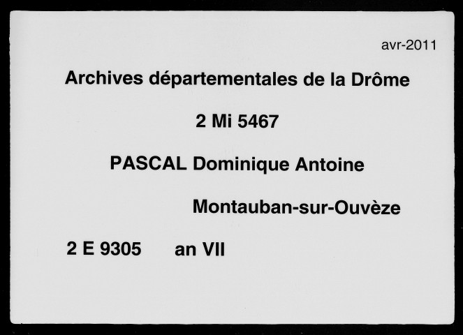 2 vendémiaire-1er jour complémentaire an VII