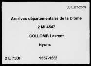 9 janvier 1557-18 avril 1562