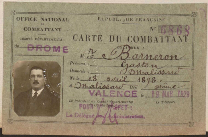 Barneron, Gaston Louis Antoine