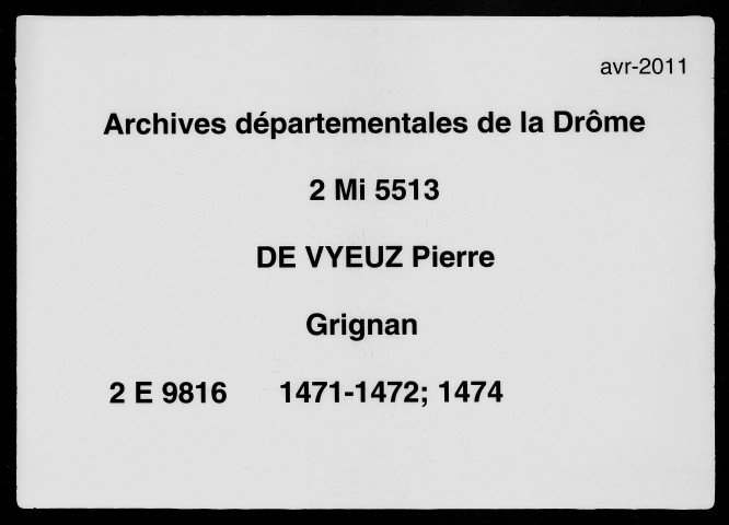 2 avril 1471-13 mai 1474