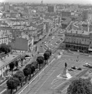 Vue aérienne de l'avenue Gambetta et d'une partie de l'esplanade du Champ de Mars.