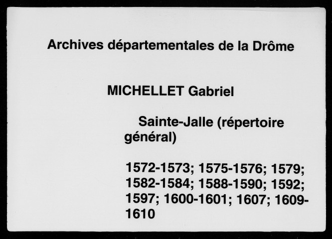 Répertoire général (1555-1630).