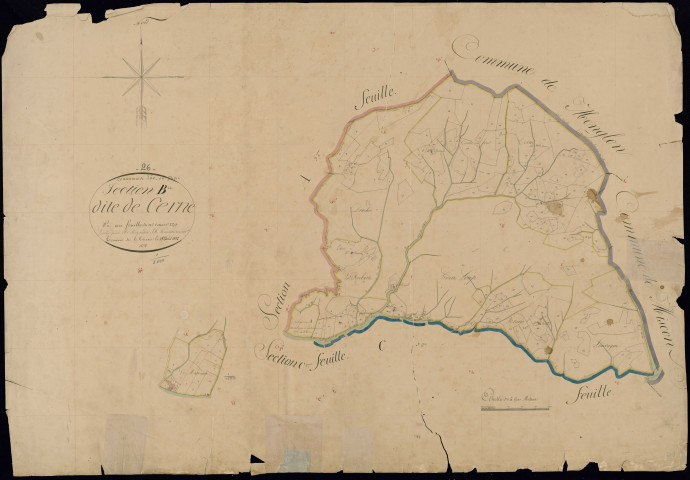 Section B, Cerne. Mareaux (hameau des) (agrandissement).