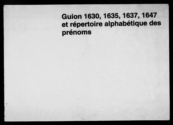 8 janvier 1623-28 juin 1643