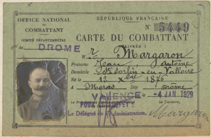 Margaron, Jean Antoine