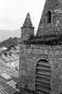 La Chapelle-en-Vercors.- La face nord du clocher de l'église Assomption de Notre-Dame.