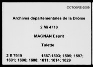 1er janvier 1587-29 octobre 1629