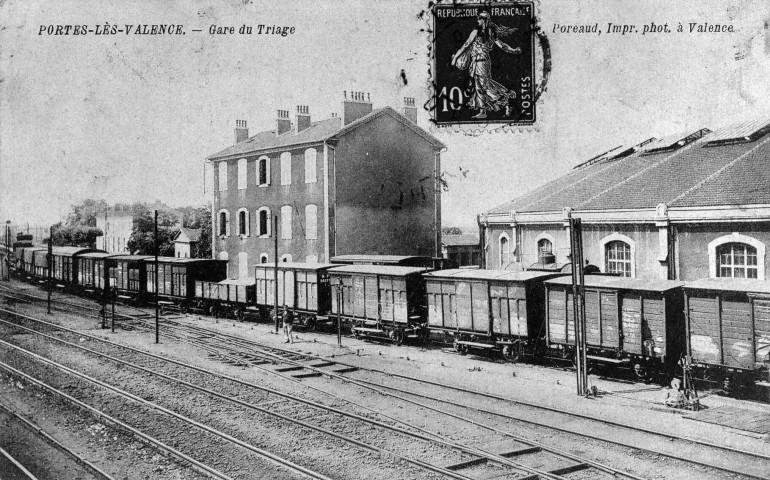 Portes-lès-Valence.- La gare de triage.