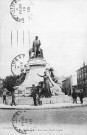 Valence. - Le monument Émile Augier, place de la République. Il fut inauguré le 1 août 1897 par M. Félix Faure, Président de la République, une œuvre de l'architecte M. Parent (avant 1916).