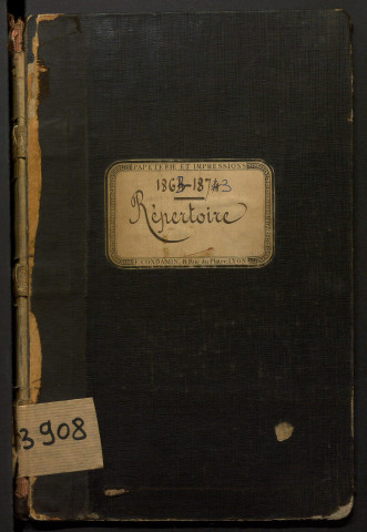 Table alphabétique générale (1863-1873).