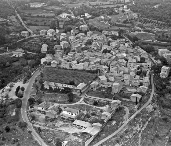 Vue aérienne du village.