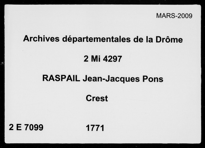 30 mai-31 décembre 1771