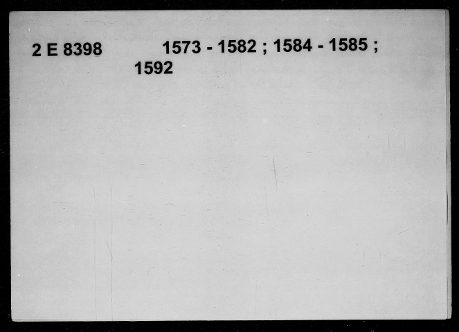 6 janvier 1573-8 mai 1592