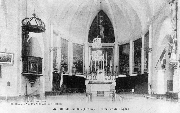 Rochegude.- Intérieur de l'église Saint-Denis.