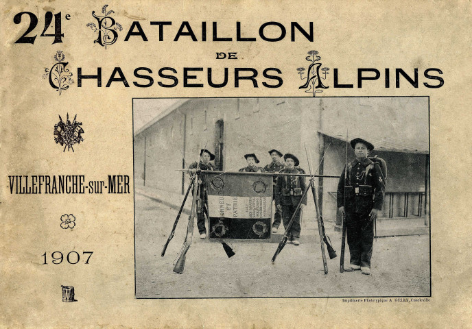 Fascicule du 24e Bataillon de Chasseurs Alpins de Villefranche-sur-Mer.