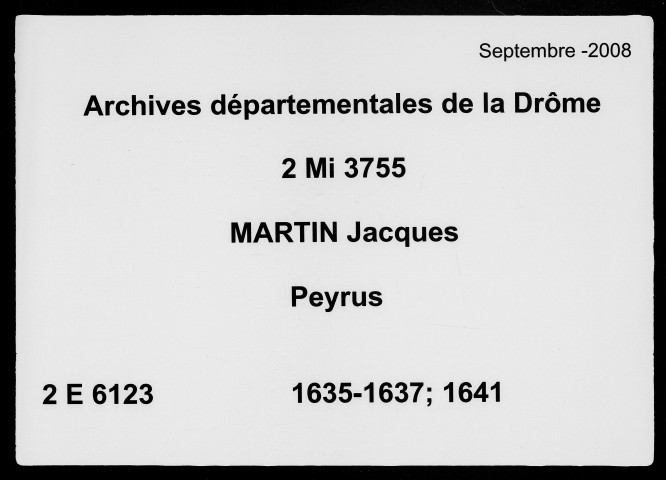 3 décembre 1635-18 février 1641