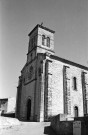 La Roche-Saint-Secret-Béconne.- L'angle sud-ouest de l'église Saint-Secret.