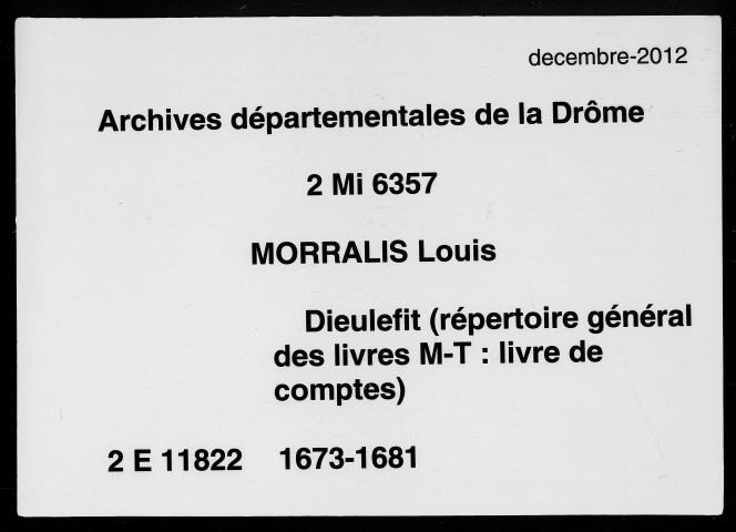 Répertoire général des livres M-T (1er janvier 1673-7 janvier 1681).